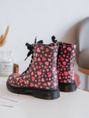 Kids' Lined Boots with Zipper Black-Pink Dolida