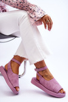 Comfortable Women's Sandals On The Platform Violet Rubie