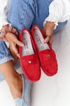 Women's Suede Loafers S.Barski Red