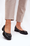 Leather Ballerinas With Decoration D&A MK51-059 Black