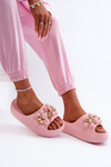 Women's Foam Slides With Decorations On Thick Sole Pink Bremavia