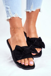 Women's Slides With Bow Black Malaysia
