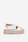 Women's Platform Sandals Eco Leather White Karonia