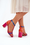 Leather Heeled Sandals Laura Messi 2879 Multicolor