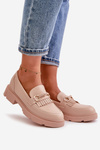 Women's Moccasins With Decoration Eco Leather Beige Tialorae