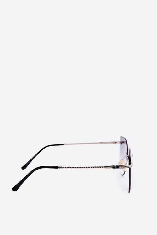 Okulary Przeciwsłoneczne Damskie UV400 Srebrno-Niebieskie