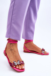 Women's Sandals With Decorative Butterflies Fuchsia Jeane