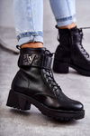 Leather Boots With Warming With Zipper Black Ramsey