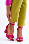 Women's Sandals On A Stable Heel Fuchsia Lavissa