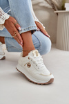 Warm Lined Sports Shoes On Platform White Lerisas