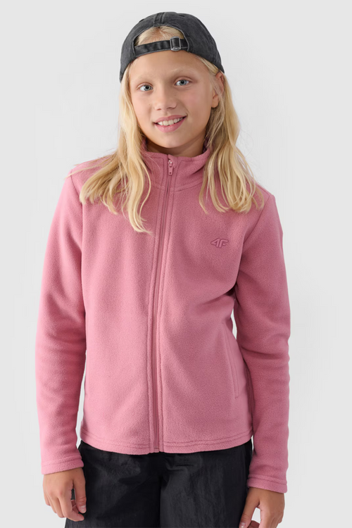 Girls Fleece With Collar Slim 4F Pink 4FJWMM00TFLEF261-56S