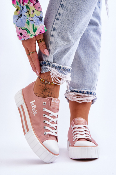 Trampki Damskie Platforma Różowe Lee Cooper LCW-23-31-1804L