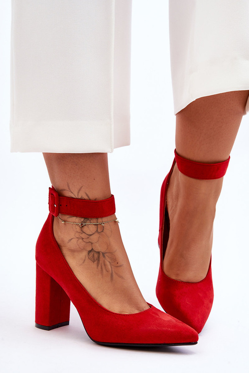 Suede Elegant Pumps Red Gloria