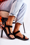 Women's Suede Sports Sandals Black Harris