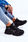 Women's Sport Shoes On A Massive Platform Big Star KK274387 Black