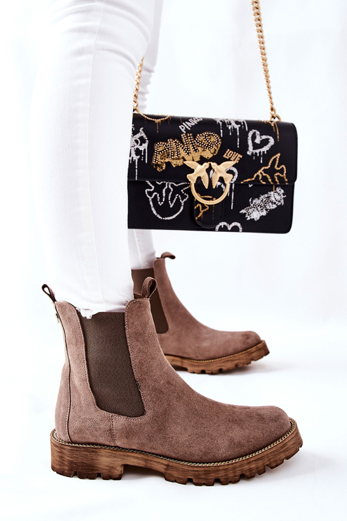 Leather Chelsea Boots Nicole Brown Brace