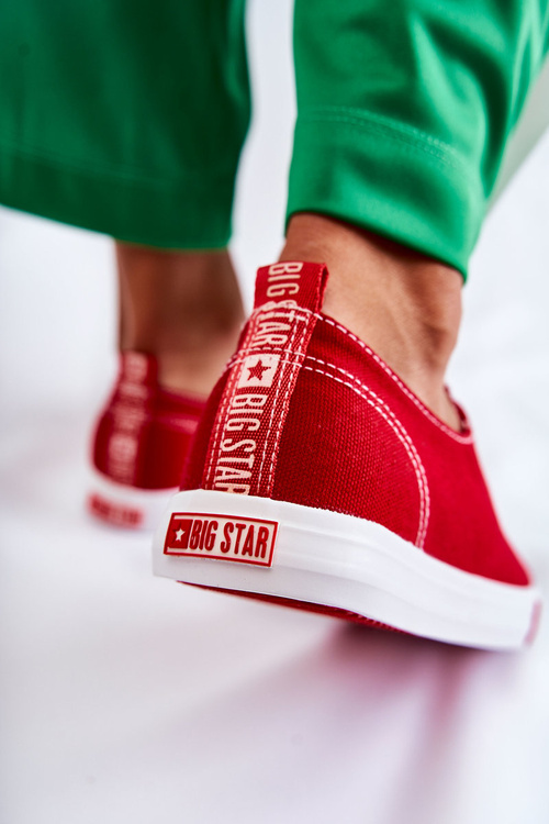 Trampki Klasyczne Wiązane Big Star Czerwone FF274089