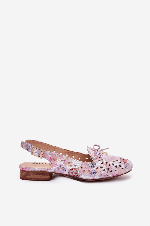 Cutout Ballet Flats With Open Heel Multicolor Navinnia