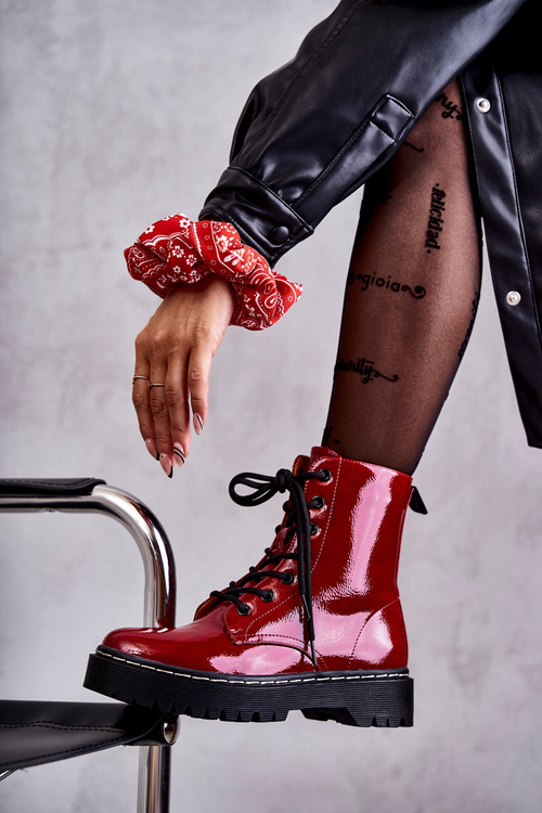 Women's Flat Boots Red Kognito