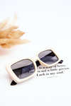 Sunglasses With Decoration M2366 Black and Beige