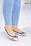 Women's Silver Slip-on Ballerinas Cleoss