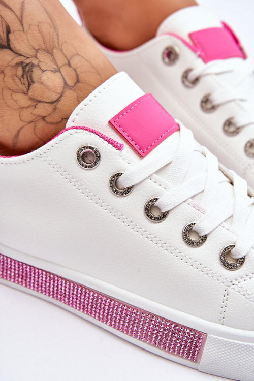Women's Low Sneakers With Jets White-Pink Demira