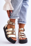 Sandals On A Massive Platform Golden Lisbona