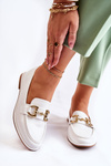 Women's Leather Loafers White Coriso
