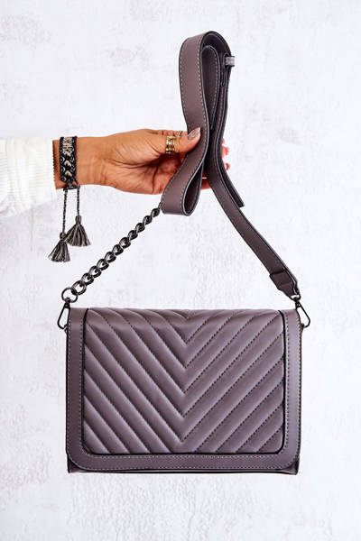 Quilted postman bag Grey Hariette