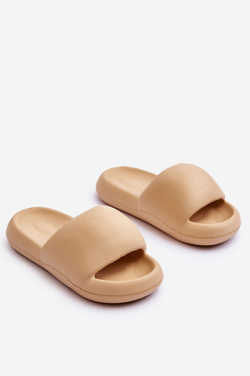 Women's Lightweight Foam Platform Slippers Beige Milton