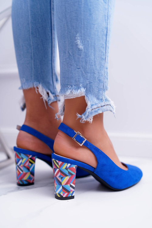 Sergio Leone Women's Galanter Stiletto pumps SK788 Blue Lati