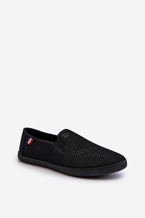 Men's Lace-up Sneakers Trainers Black Koboru