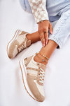 Classic Women's Tied Sports Shoes Beige Elenes