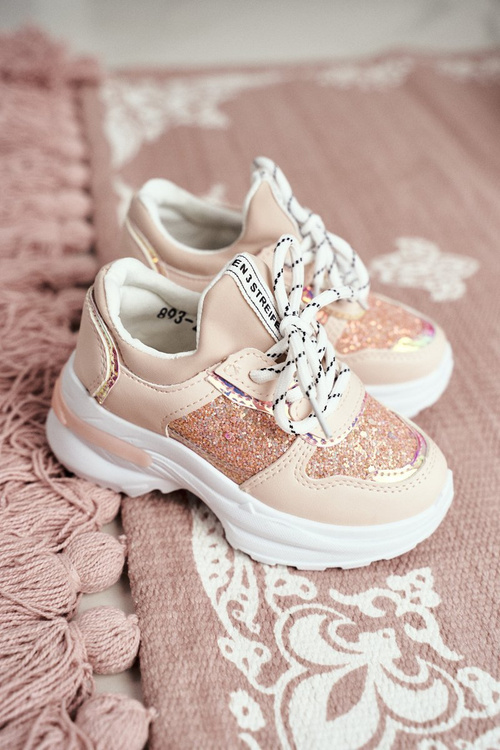 Children's Sports Shoes with Glitter Pink Matilda