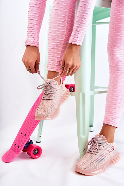 Buty Sportowe Damskie Wsuwane Różowe Hermiona