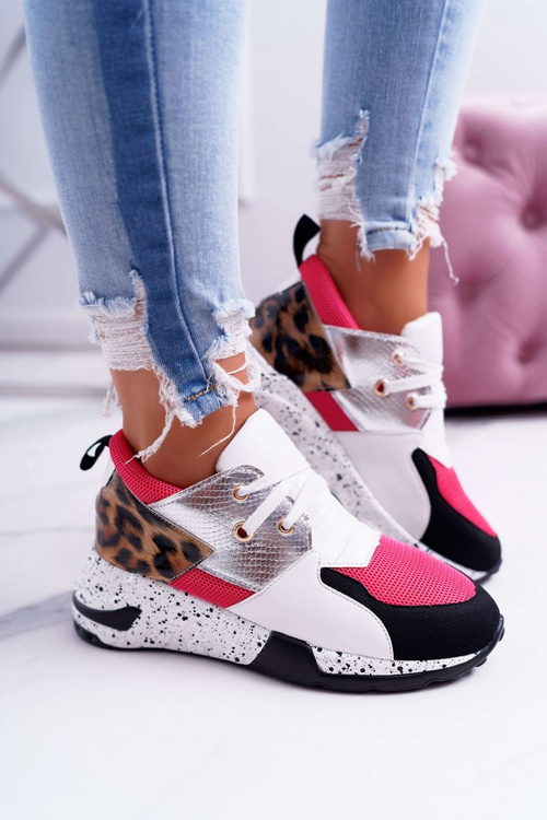 Women's Sports Lu Boo Shoes Leopard White Malibu