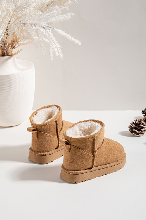 Children's Youth Snow Boots Lined with Fleece Camel Mireya