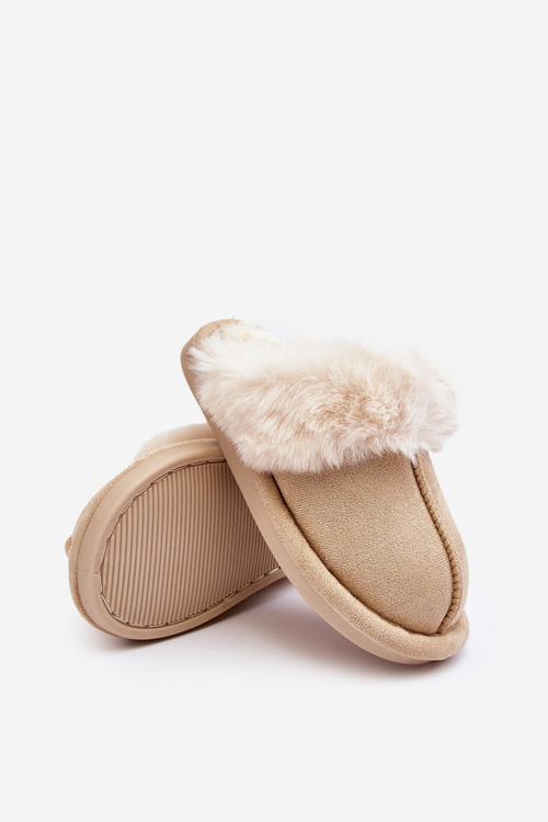 Children's Slippers with Fur Beige Befana