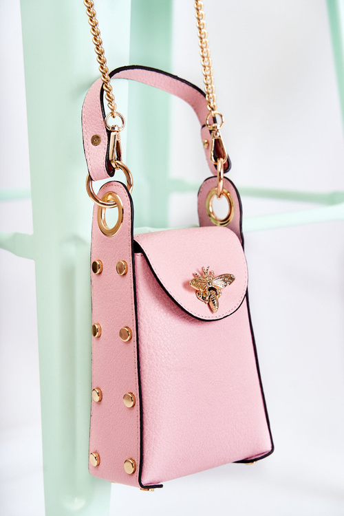 Torebka Mała Damska Ozdoba Różowa Ellies