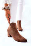 Women's Flat Boots Suede Beige Brinlack