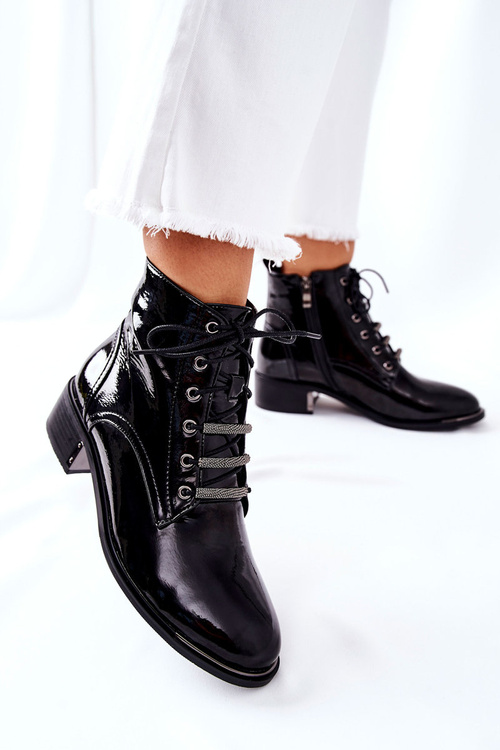 Classic Women's Insulated Boots Shiny Black Reflection