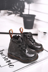 Children's Boots Warm With Zipper Lacquered Black Mistor