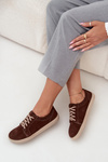 Barefoot Type Sneakers Made of Natural Suede Zazoo 314 Chocolate