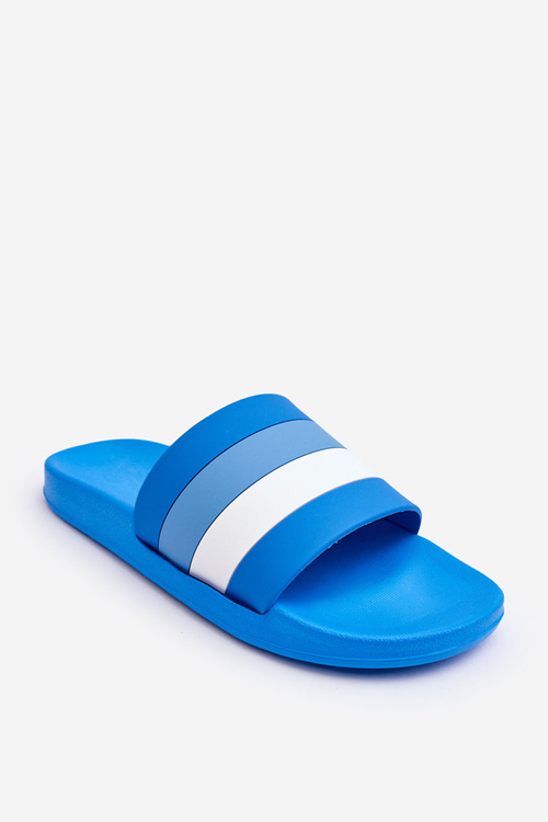 Klapki Męskie Paski Niebieskie Vision PU7590