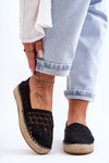 Women's Lace-up Espadrilles Black One Lover