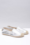 Lu Boo | Slip-on Silver Women's Espadrilles Snake Pray
