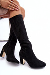 Suede Over-the-Knee Boots on Heel Kilrenita Black 