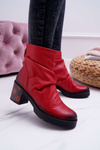 Maciejka Leather Women's Boots Red 04216-08/00-3