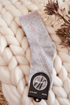 Women's Sport Socks Vertical Inscription Sport Grey