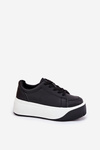 Sneakers On Massive Platform Smooth Black Tirvanis
